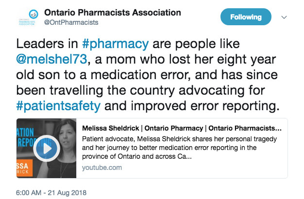 Ontario Pharmacists Association via Twitter